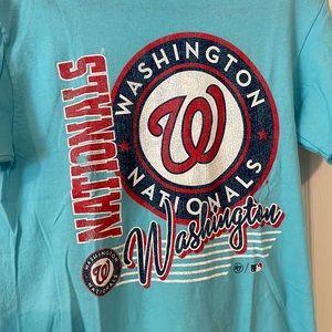 Men’s Vintage Washington Nationals teal tee, Medium